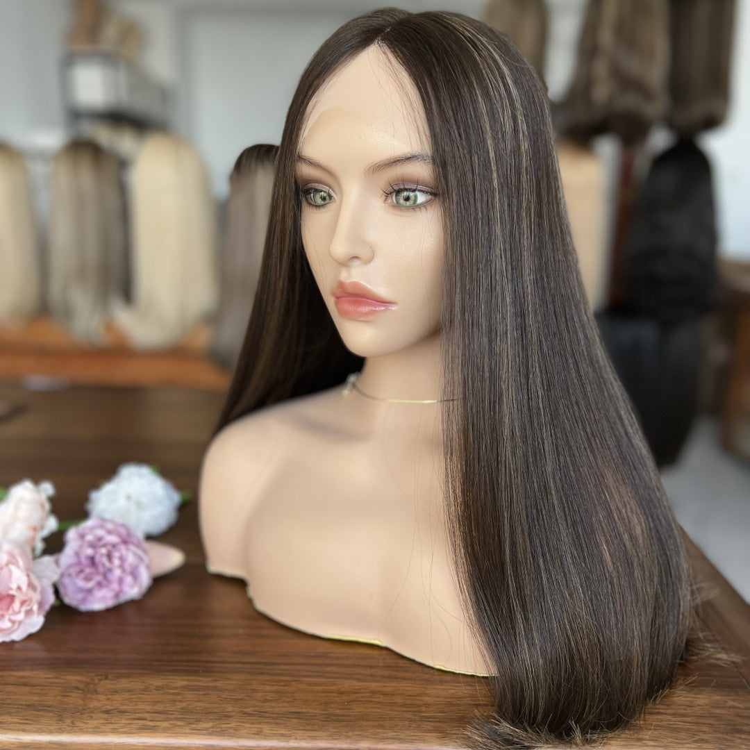 In Stock Top Lace Wigs – 14″ to 24″ Brown Shade #2/6/8