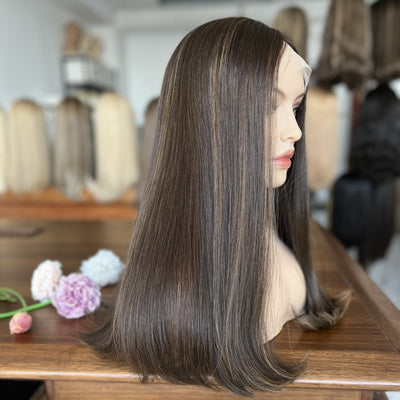 In Stock Top Lace Wigs – 14″ to 24″ Brown Shade #2/6/8