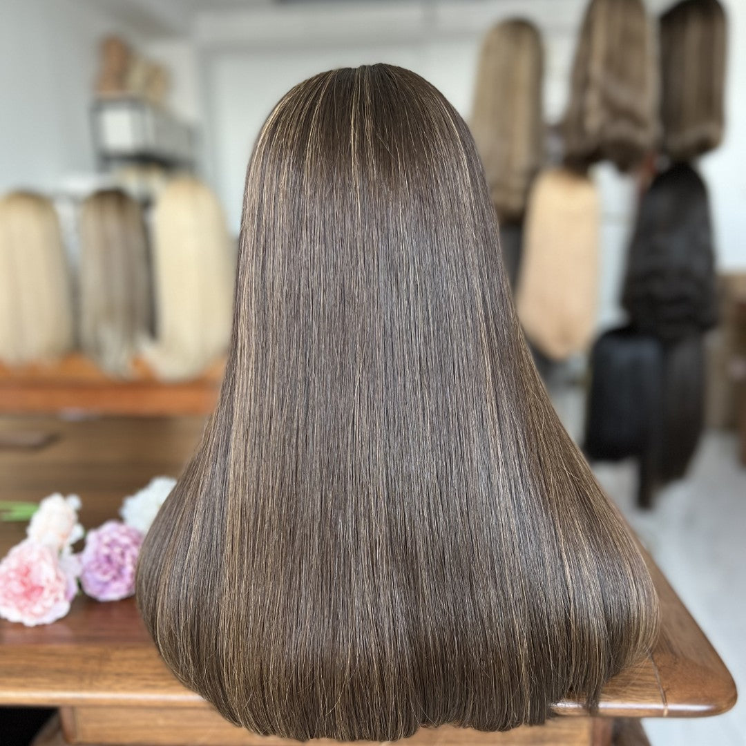 In Stock Top Lace Wigs – 14″ to 24″ Brown Shade #2/6/8