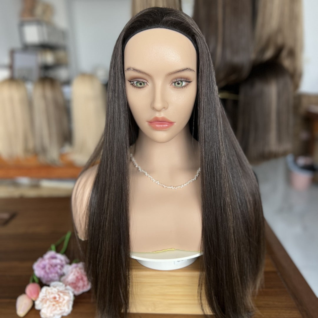 Customized Bandfall Wig – #2/6/8 | 100% Virgin Human Hair