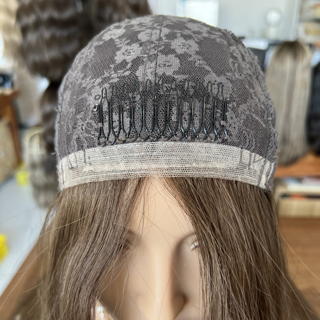 Customized Skin Top Wig – European Hair #4 (Medium Brown)
