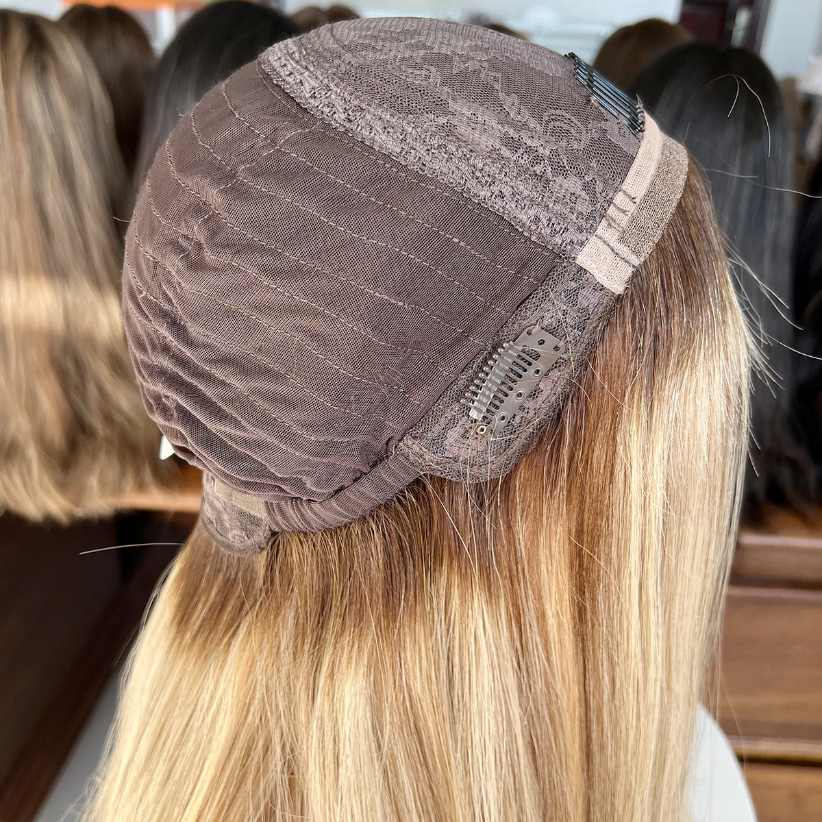Golden Luxe Silk Top Lace Wig – 20 Inch Virgin Human Hair
