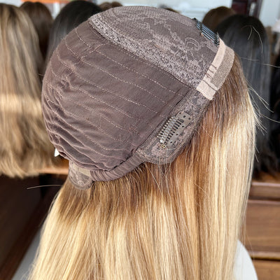 Golden Luxe Silk Top Lace Wig – 20 Inch Virgin Human Hair