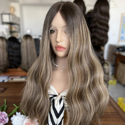 In Stock Brown to Blonde Top Lace Wig – Must-Have Style