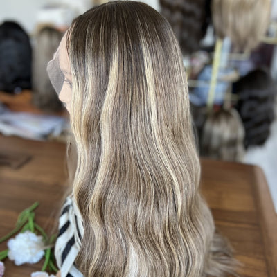 In Stock Brown to Blonde Top Lace Wig – Must-Have Style