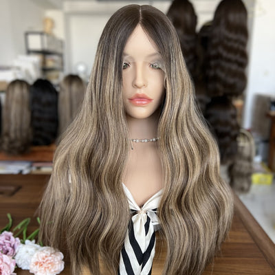In Stock Brown to Blonde Top Lace Wig – Must-Have Style