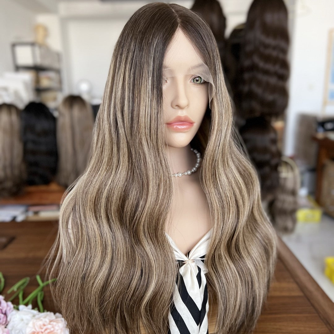 In Stock Brown to Blonde Top Lace Wig – Must-Have Style
