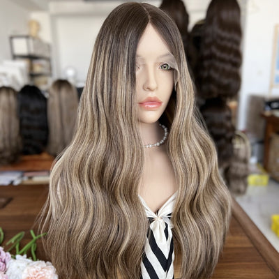 In Stock Brown to Blonde Top Lace Wig – Must-Have Style