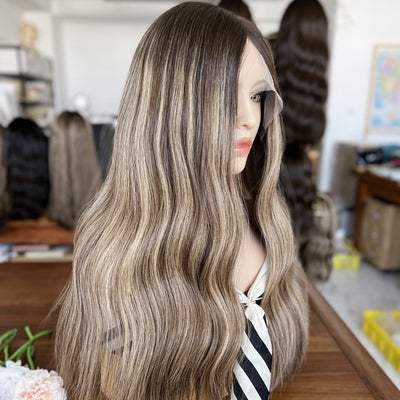 In Stock Brown to Blonde Top Lace Wig – Must-Have Style