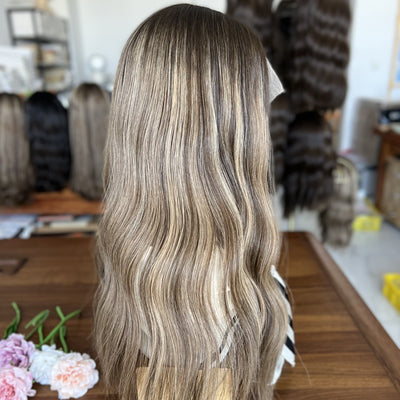 In Stock Brown to Blonde Top Lace Wig – Must-Have Style