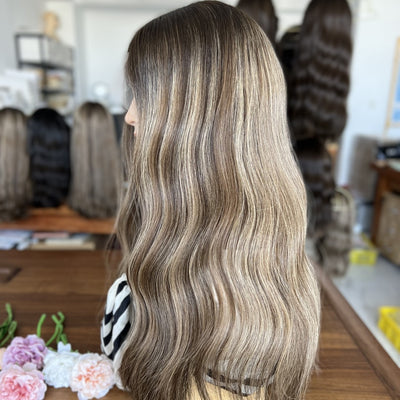 In Stock Brown to Blonde Top Lace Wig – Must-Have Style