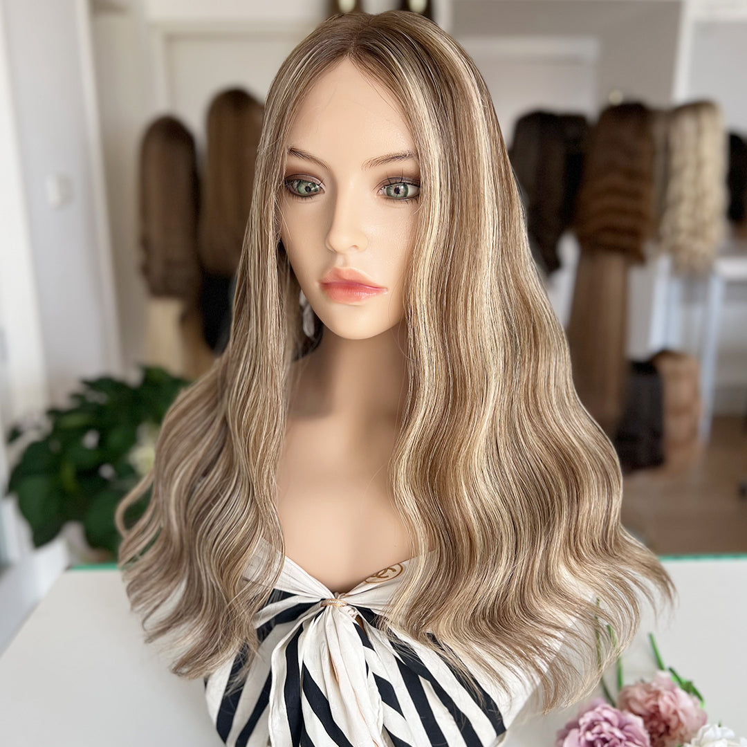 In Stock Russian Hair Top Lace Wig #Cafe | Must Have Style Temporary Wavy Texture