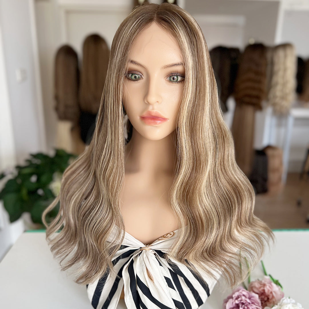 In Stock Russian Hair Top Lace Wig #Cafe | Must Have Style Temporary Wavy Texture