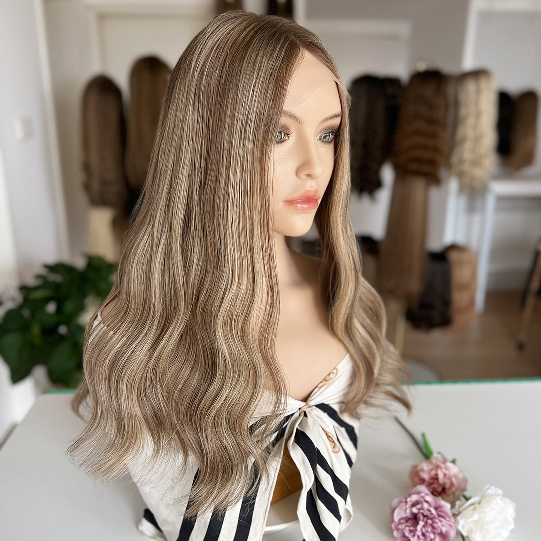 In Stock Russian Hair Top Lace Wig #Cafe | Must Have Style Temporary Wavy Texture