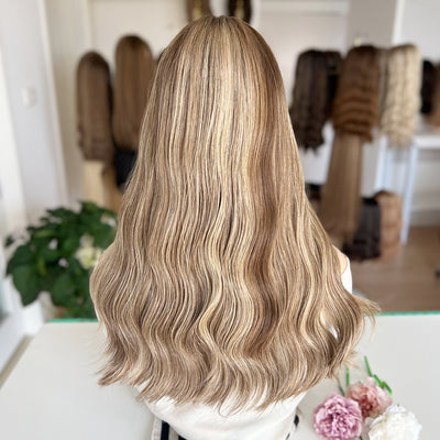 In Stock Russian Hair Top Lace Wig #Cafe | Must Have Style Temporary Wavy Texture
