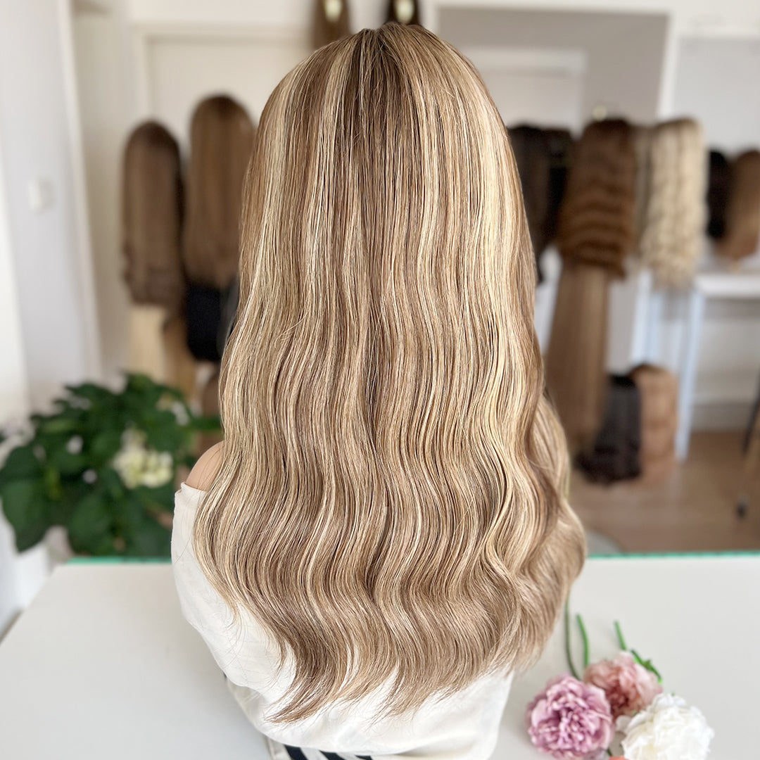 In Stock Russian Hair Top Lace Wig #Cafe | Must Have Style Temporary Wavy Texture