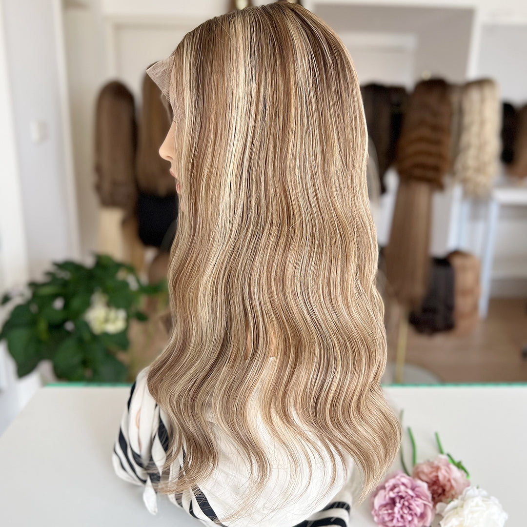 In Stock Russian Hair Top Lace Wig #Cafe | Must Have Style Temporary Wavy Texture