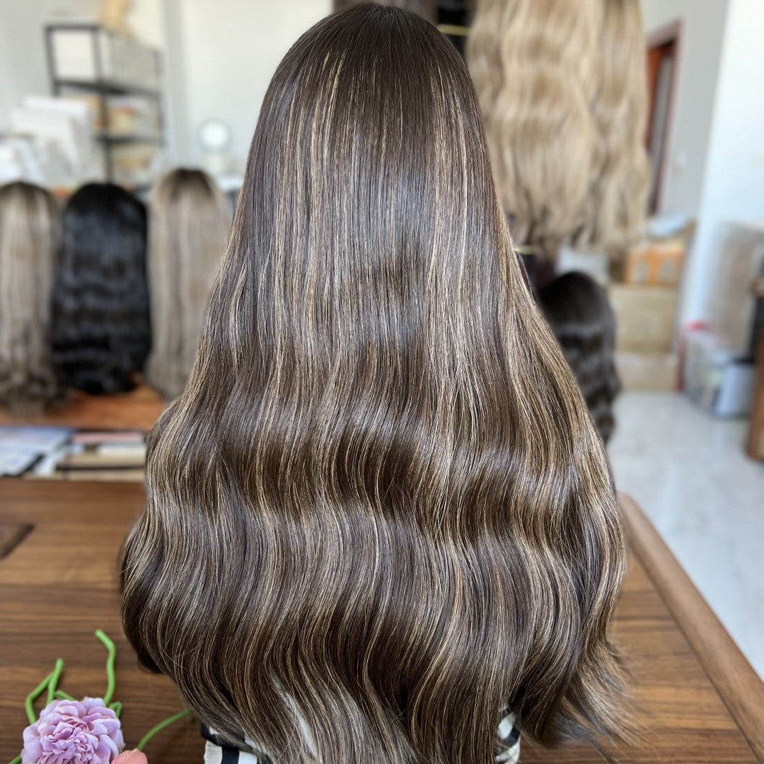 In Stock Top Lace Wig – Brown to Blonde Low HL #2/4/8/12
