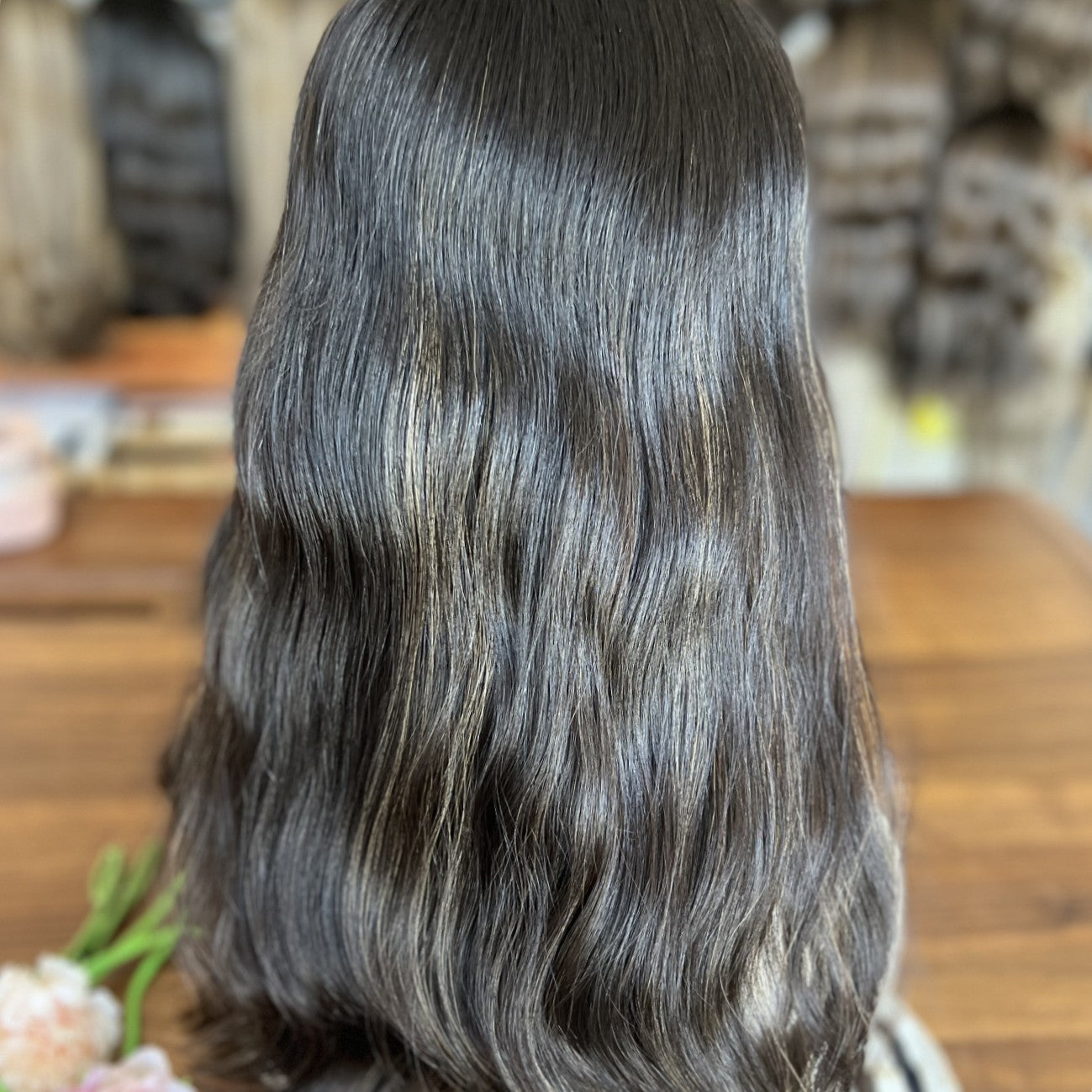 Customized Order Midnight Glow Lace Top Wig – 100% Virgin Human Hair