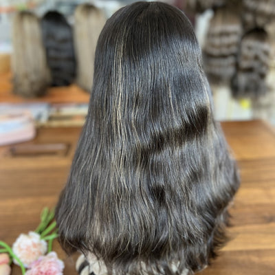 Customized Order Midnight Glow Lace Top Wig – 100% Virgin Human Hair