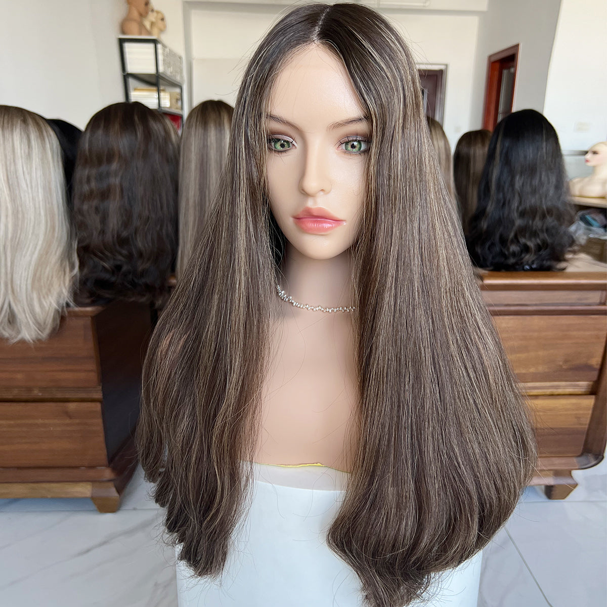 Mocha Glow Lace Wig – Bulk Available | 100% Virgin Hair for Pros