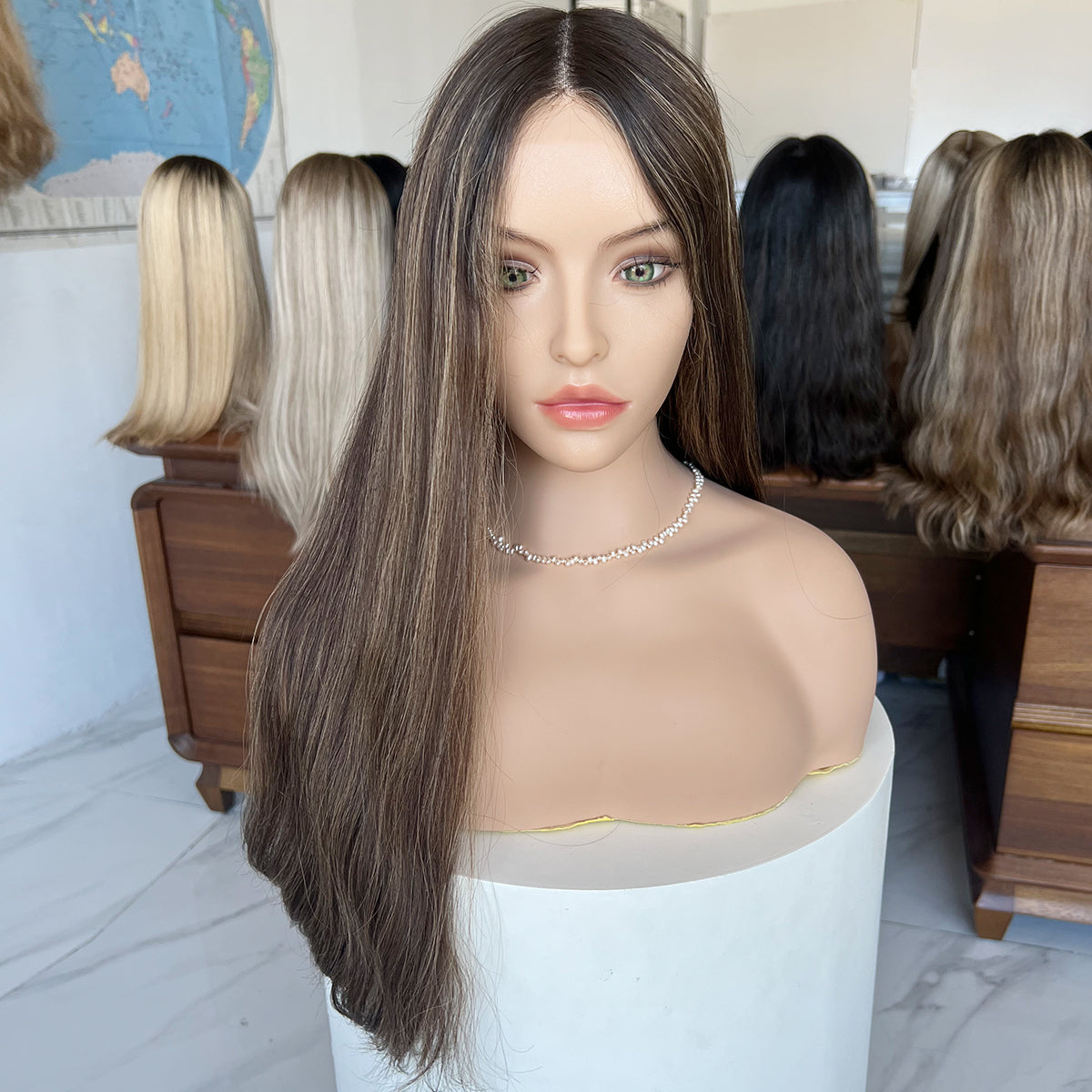 Mocha Glow Lace Wig – Bulk Available | 100% Virgin Hair for Pros
