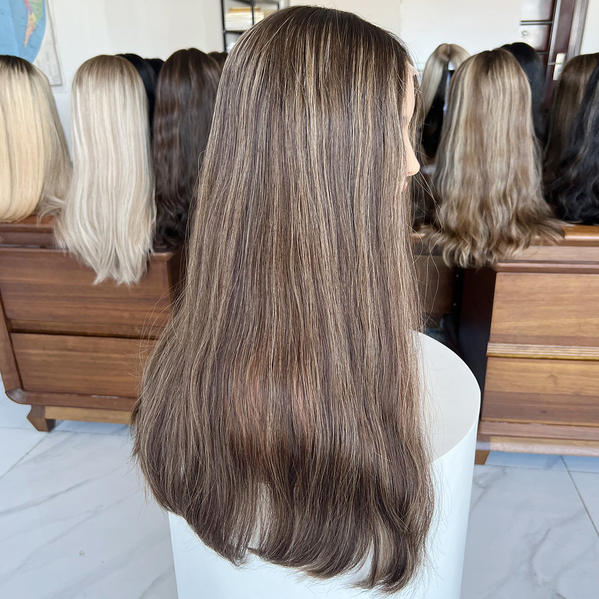 Mocha Glow Lace Wig – Bulk Available | 100% Virgin Hair for Pros