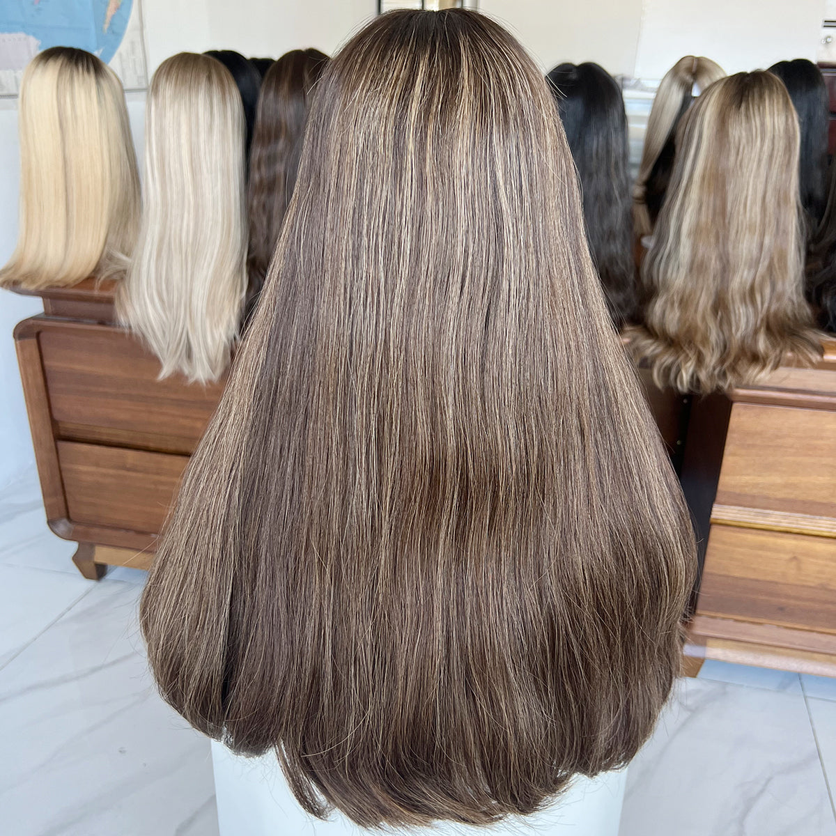 Mocha Glow Lace Wig – Bulk Available | 100% Virgin Hair for Pros