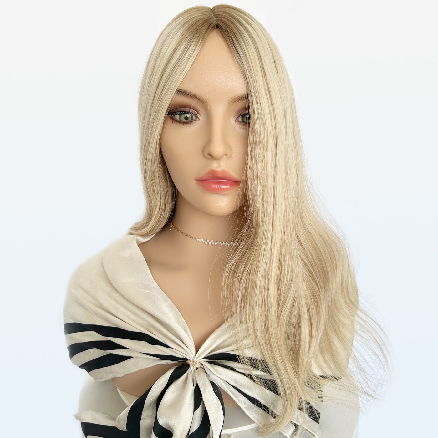 Premium Light Blonde Silk Topper - Wholesale for Hair Salons
