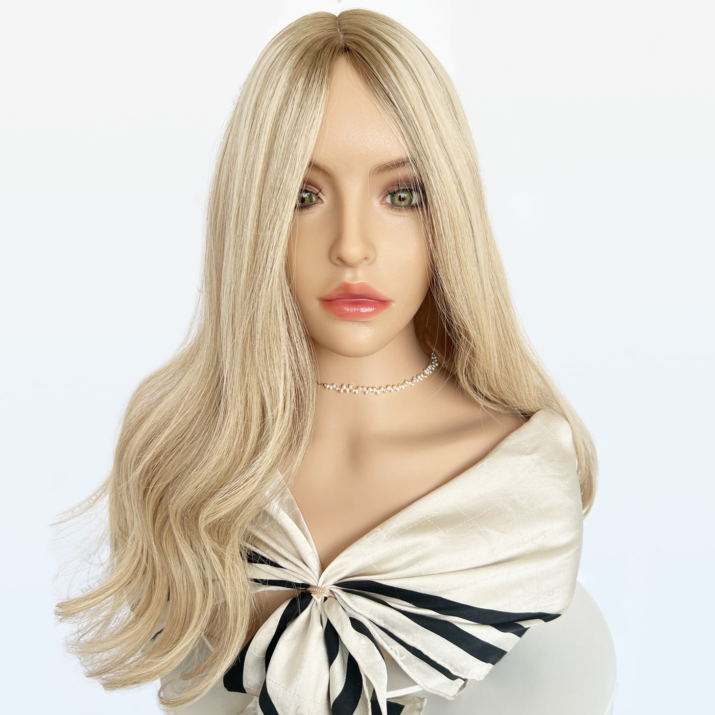 Premium Light Blonde Silk Topper - Wholesale for Hair Salons