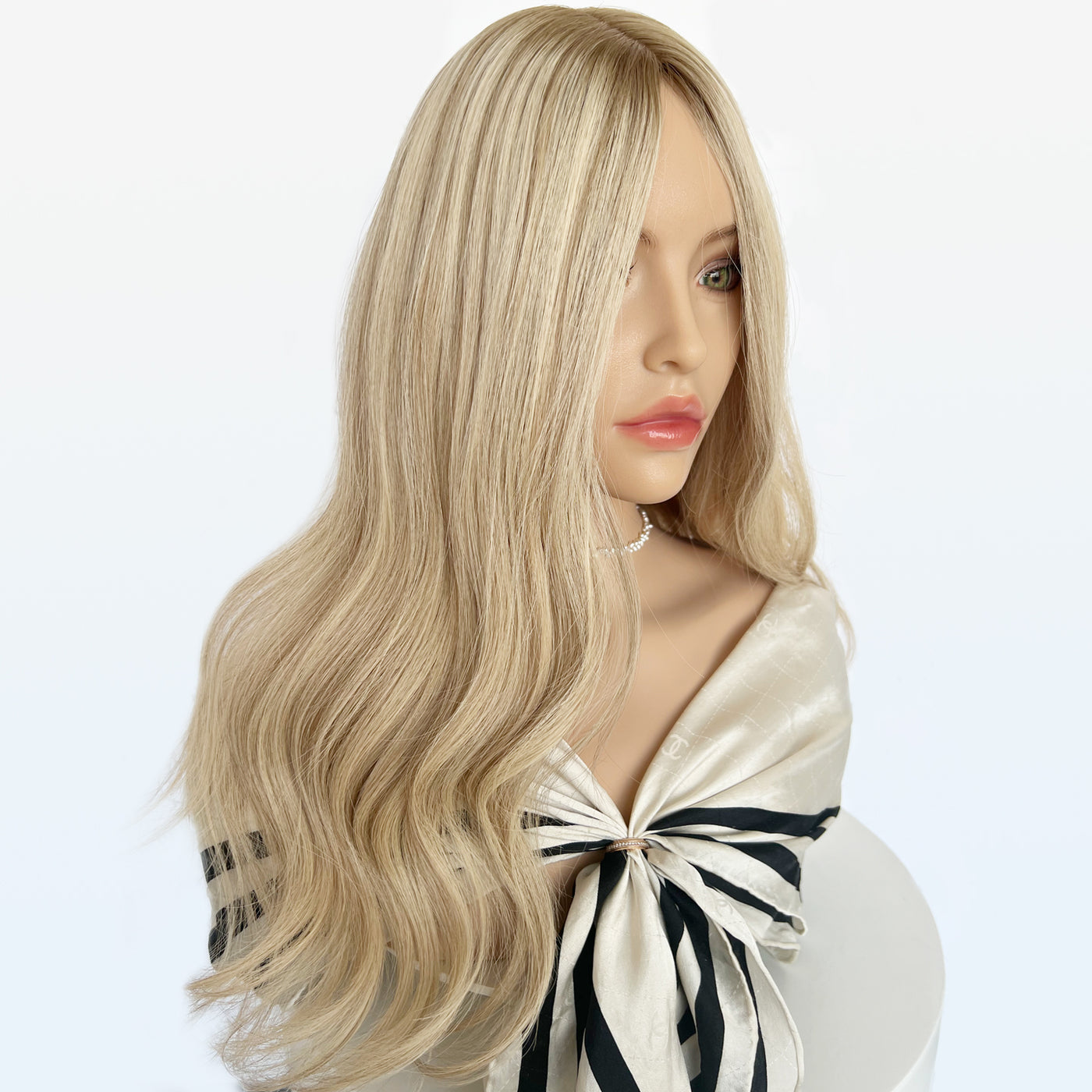 Premium Light Blonde Silk Topper - Wholesale for Hair Salons