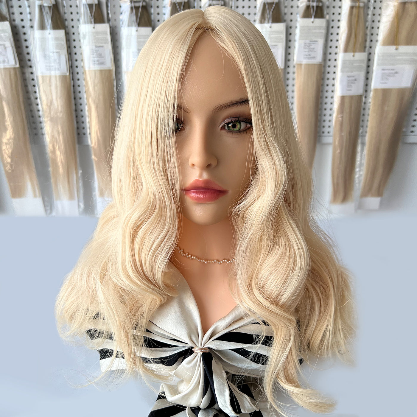 Premium Light Golden Blonde Human Hair Silk Toppers Wholesale Supplier