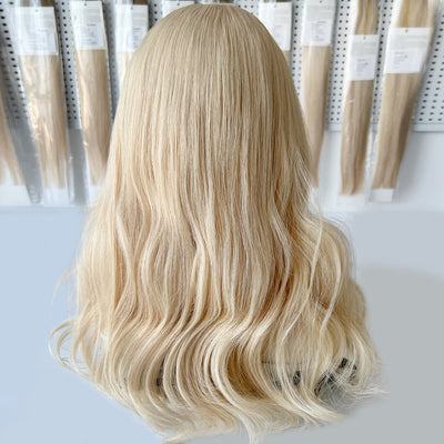 Premium Light Golden Blonde Human Hair Silk Toppers Wholesale Supplier
