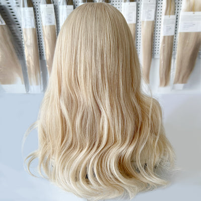 Premium Light Golden Blonde Human Hair Silk Toppers Wholesale Supplier