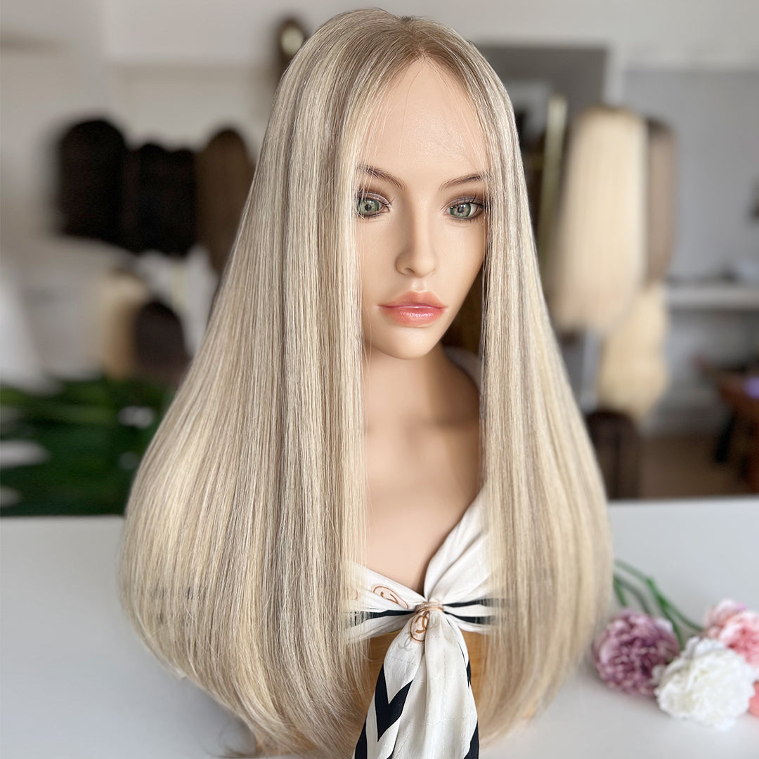 Ready To Ship Rissian Hair Top Lace Wig | Light blonde with subtle cool undertones