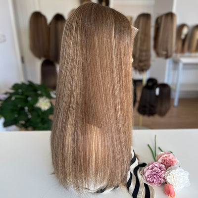 Ready to Ship- Light Brown Blonde - Highlighted Top Lace Wig | 100% Russian Hair