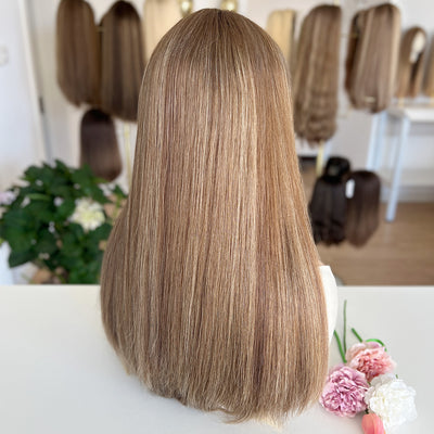 Ready to Ship- Light Brown Blonde - Highlighted Top Lace Wig | 100% Russian Hair
