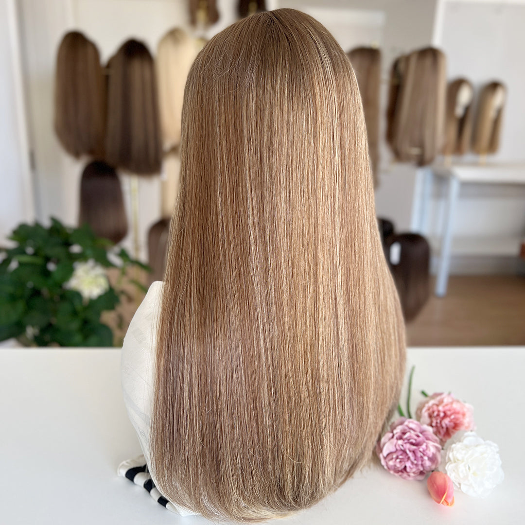 Ready to Ship- Light Brown Blonde - Highlighted Top Lace Wig | 100% Russian Hair