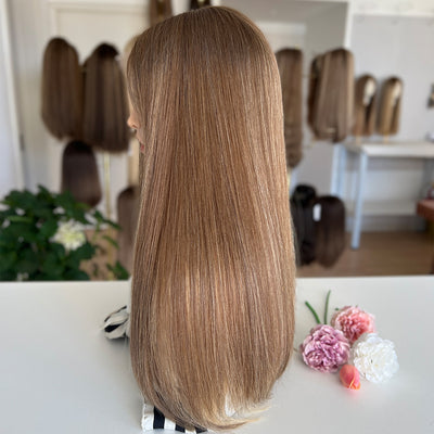 Ready to Ship- Light Brown Blonde - Highlighted Top Lace Wig | 100% Russian Hair