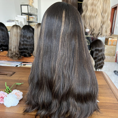 Skin Top Wig with Velvet Base – High Density #1/8 | Refined Wigs
