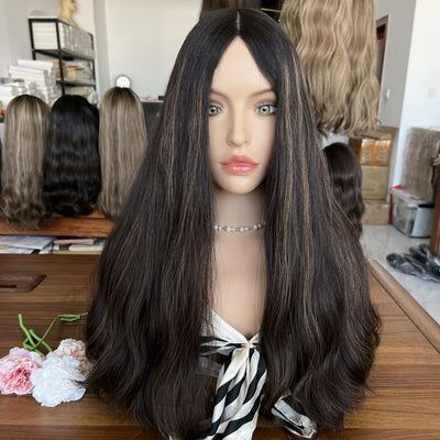 Skin Top Wig with Velvet Base – High Density #1/8 | Refined Wigs