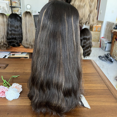 Skin Top Wig with Velvet Base – High Density #1/8 | Refined Wigs