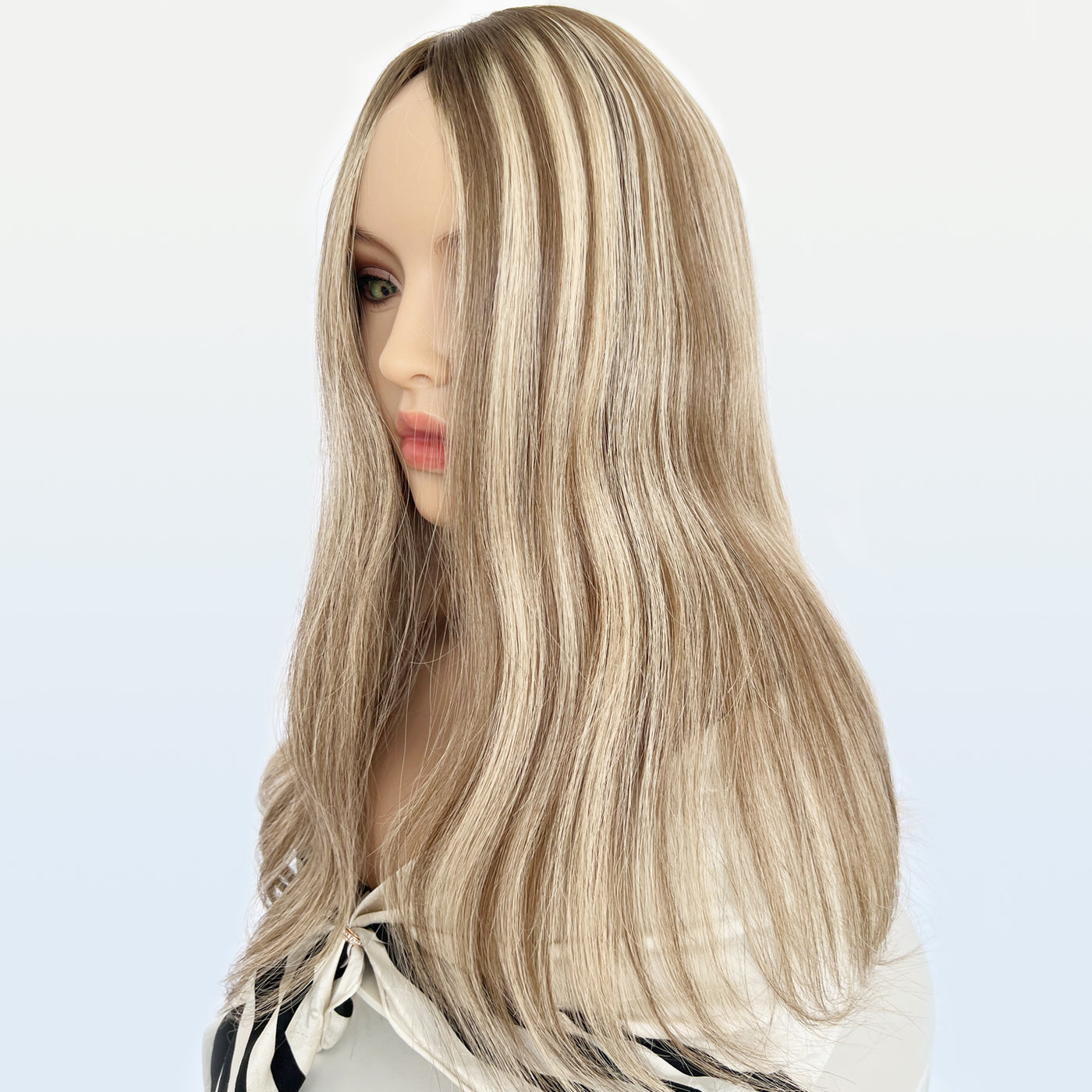 Wholesale Ash Brown Silk Base Hair Toppers for Women