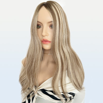Wholesale Ash Brown Silk Base Hair Toppers for Women