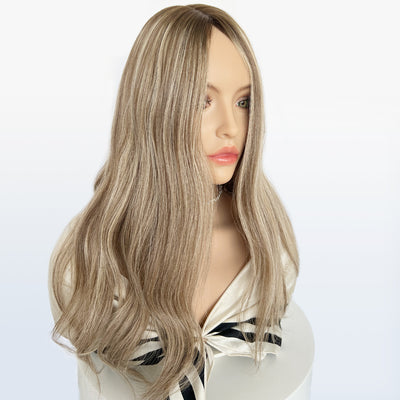 Wholesale Ash Brown Silk Base Hair Toppers for Women