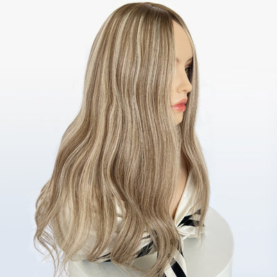 Wholesale Ash Brown Silk Base Hair Toppers for Women